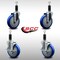 Service Caster 5'' SS Blue Poly Wheel Swivel 1-1/8'' Expanding Stem Caster Set 2 Brakes, 4PK SCC-SSEX20S514-PPUB-BLUE-2-TLB-2-118 - alternate 3